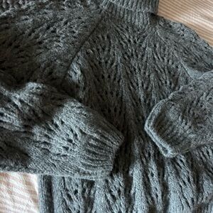 Cozy Gray Cable Knit Sweater the Kooples